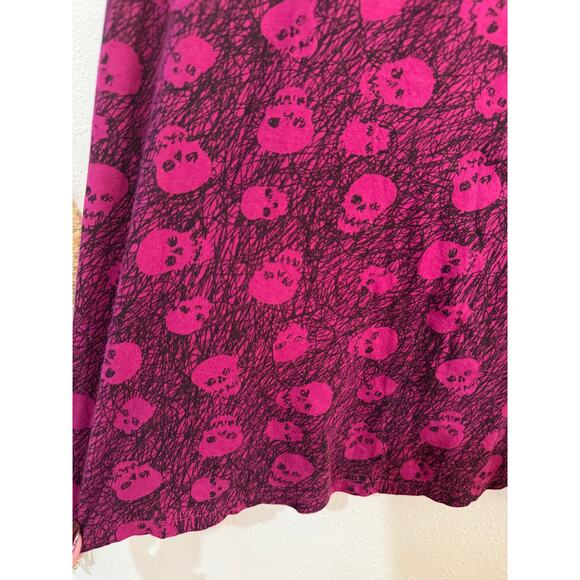 Y2K Emo/Scene Skull Print Strapless Mini Dress - Picture 7 of 9